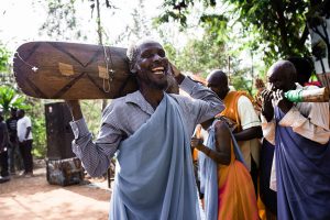 Man laughing in Rwanda